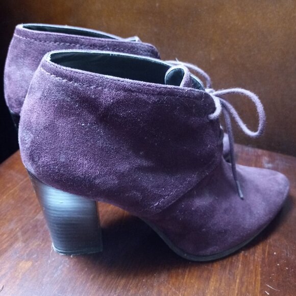 Burgundy Franco Sarto Booties - Picture 2 of 5